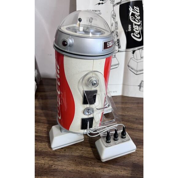 70's Coke COBOT R2-D2 Remote Control Robot Toy w Original Box Inst REPAIR - Picture 5 of 16